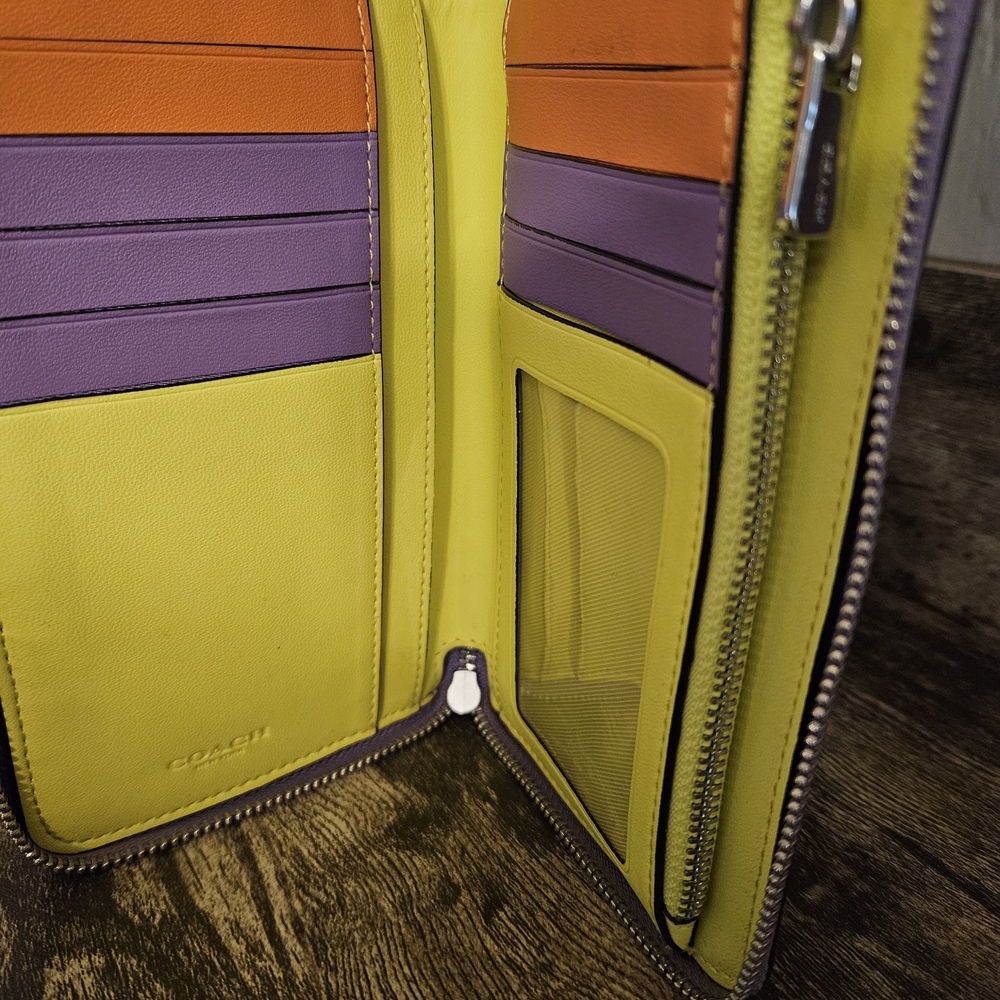 Coach Neon Colorblock Wallet - Picture 3 of 3